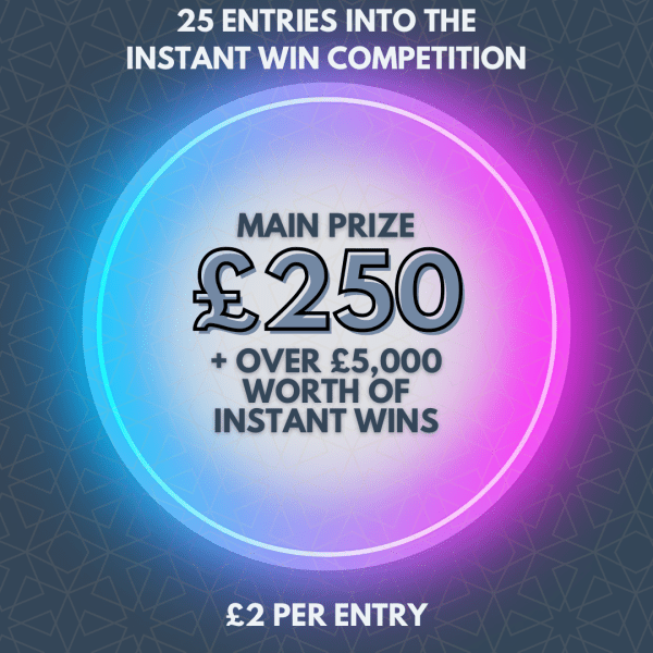 25 Entries into the instant win competition