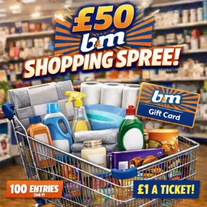 AUTO DRAW: £50 B&M SHOPPING SPREE